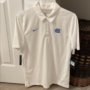 UNC Nike Dri-FIT White Polo. BNWT. Men’s Medium